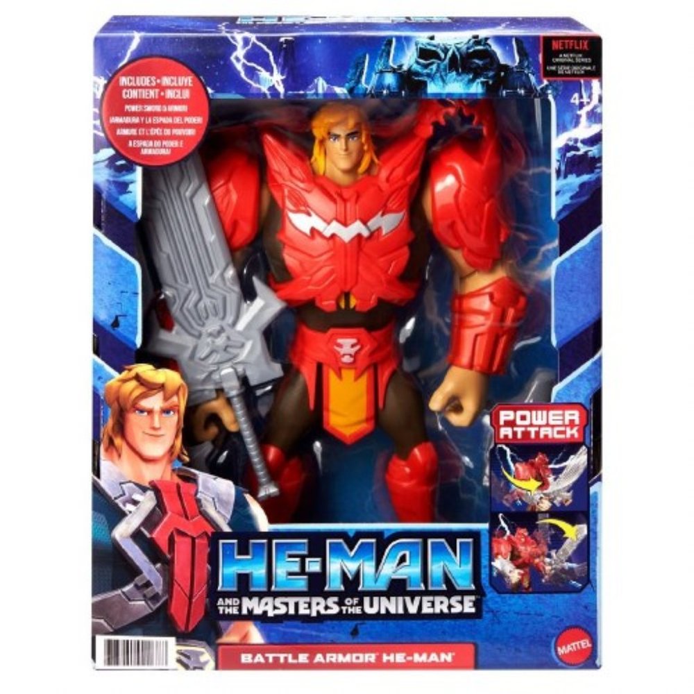 HE-MAN and the Masters of the Universe Deluxe Battle Armor He-Man Large 8.5"